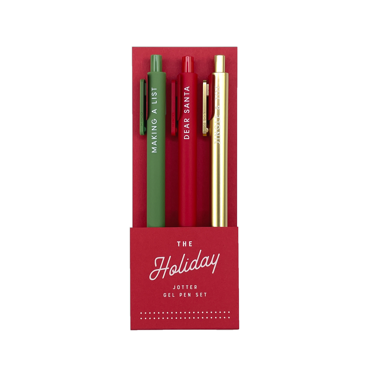 Ruff House | Holiday Jotter Gel Pen: Set of 3