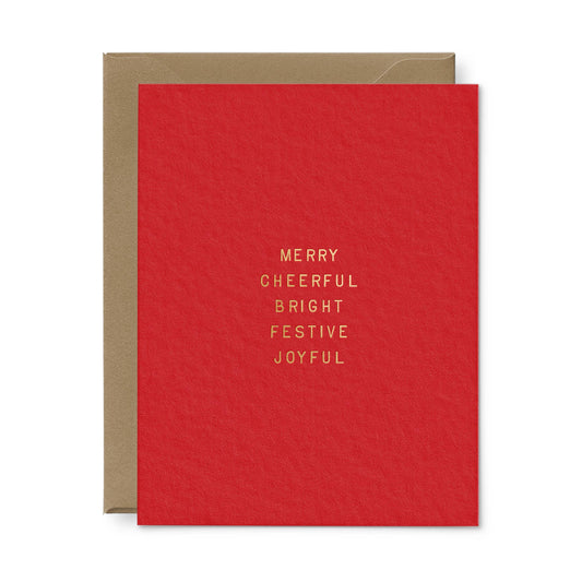 Ruff House | Merry Cheerful Bright Holiday Greeting Card: Box of 6