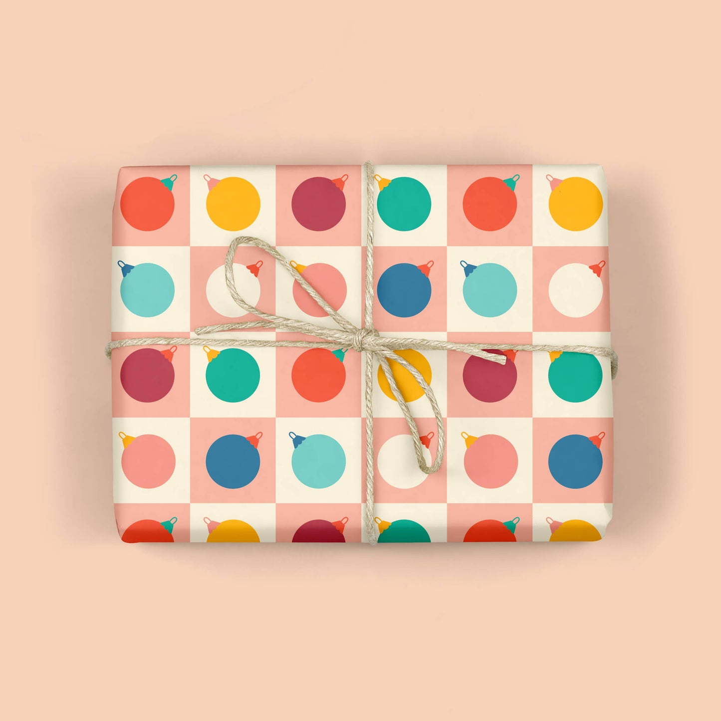 Mellowworks | Modern Christmas Ornaments Gift Wrap Roll
