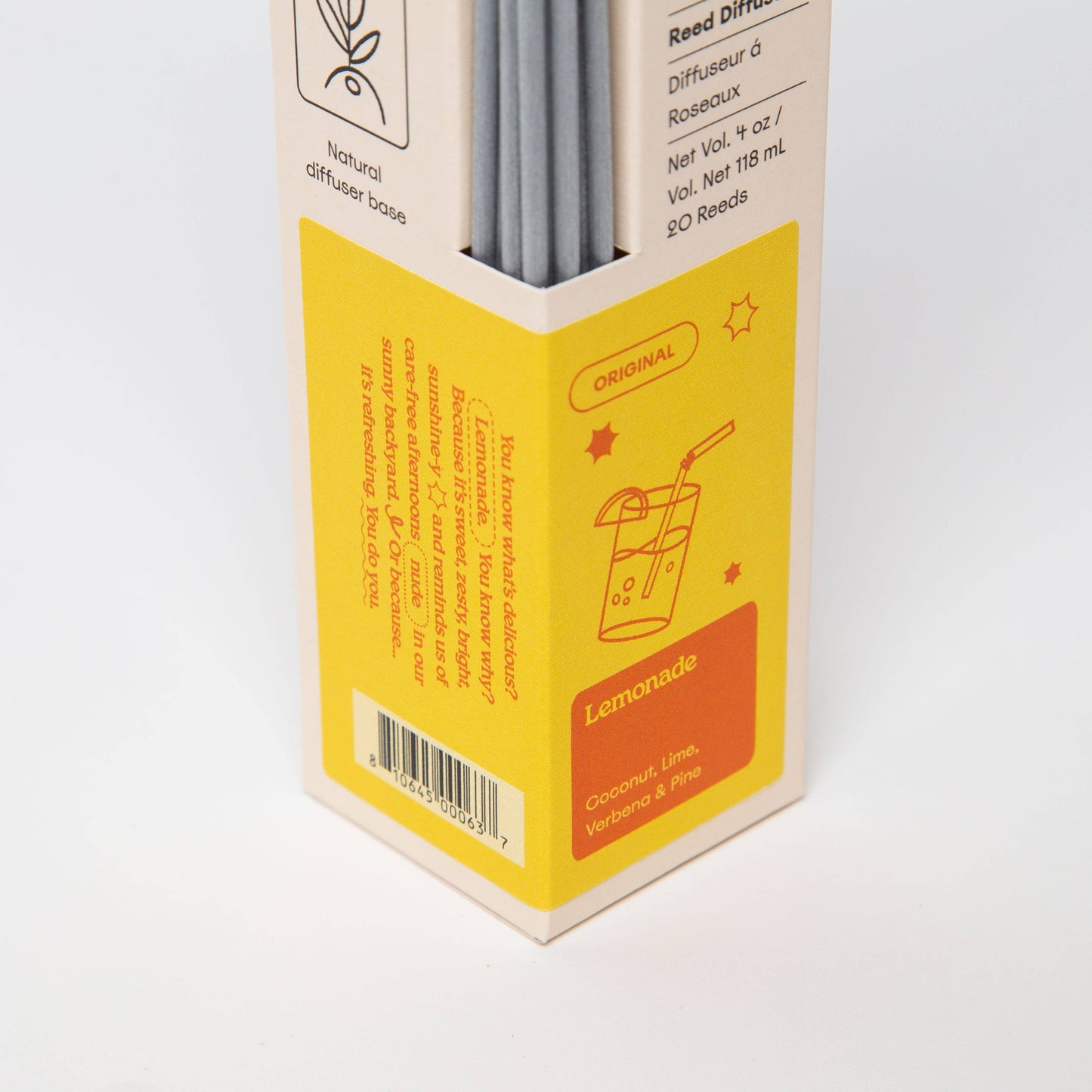 Milk Jar Candle Co | Lemonade - Coconut, Lime, Verbena & Pine 4oz Reed Diffuser