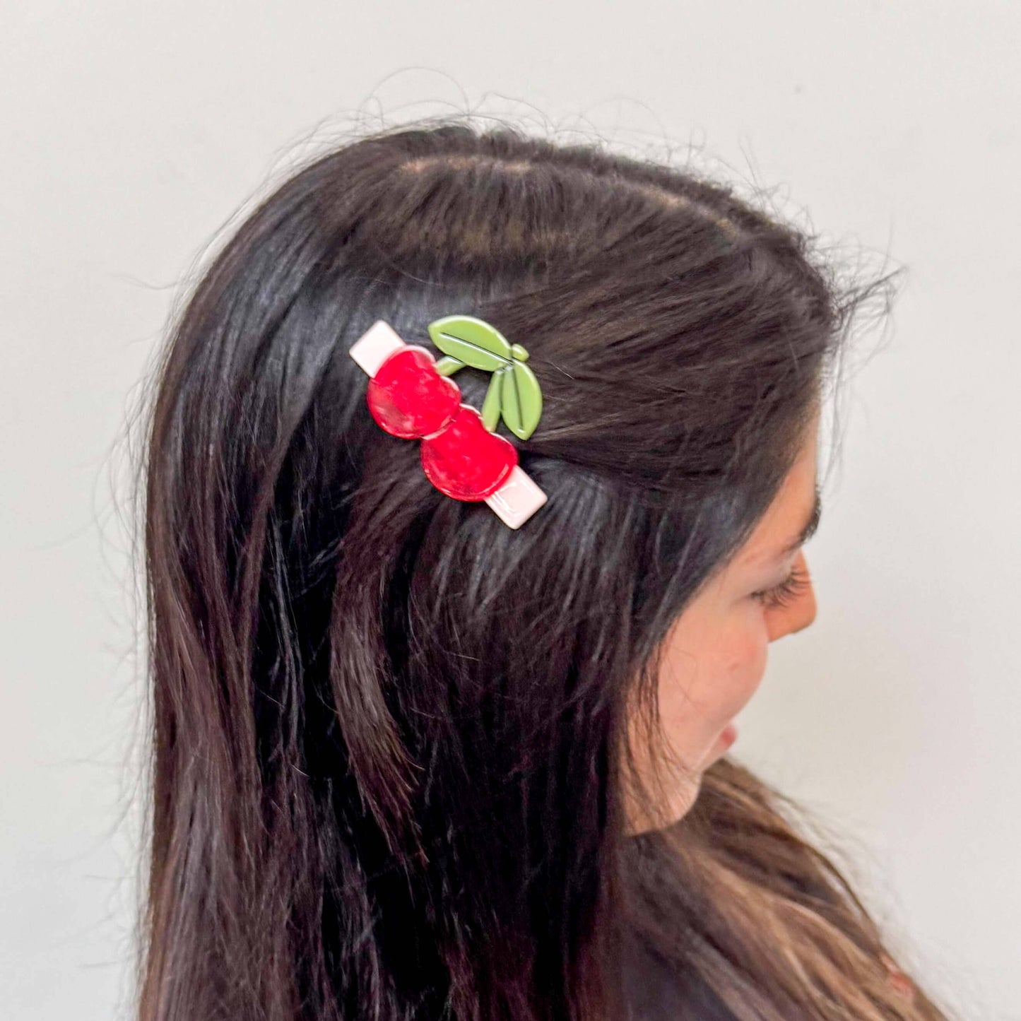 Jenny Lemons | Cherries Alligator Hair Clip Set