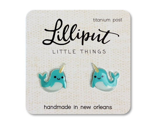 Lilliput Little Things | Narwhal Earrings