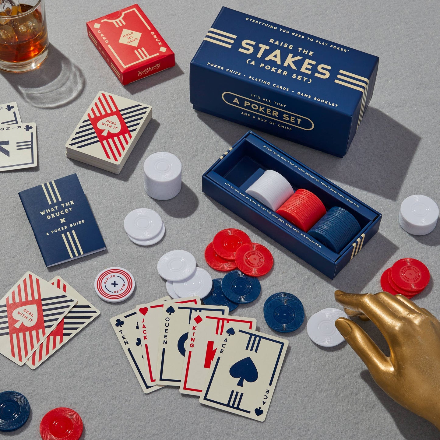 Chronicle Books | Brass Monkey Raise The Stakes Poker Game Set