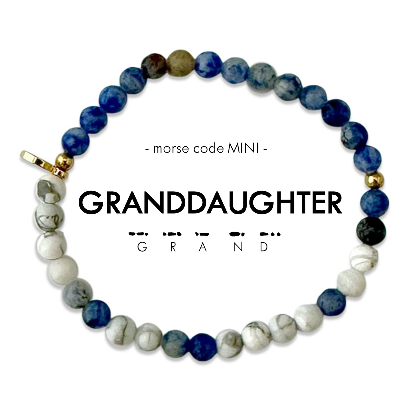 MINI Kids Morse Code Bracelet | GRANDDAUGHTER