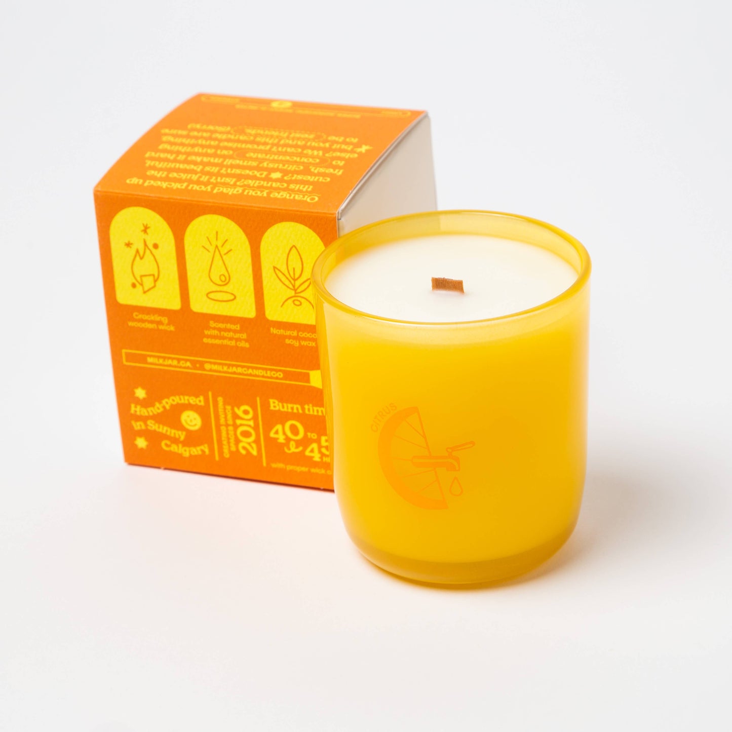 Milk Jar Candle Co | Citrus - Essential Oil Coconut Soy 8oz Candle