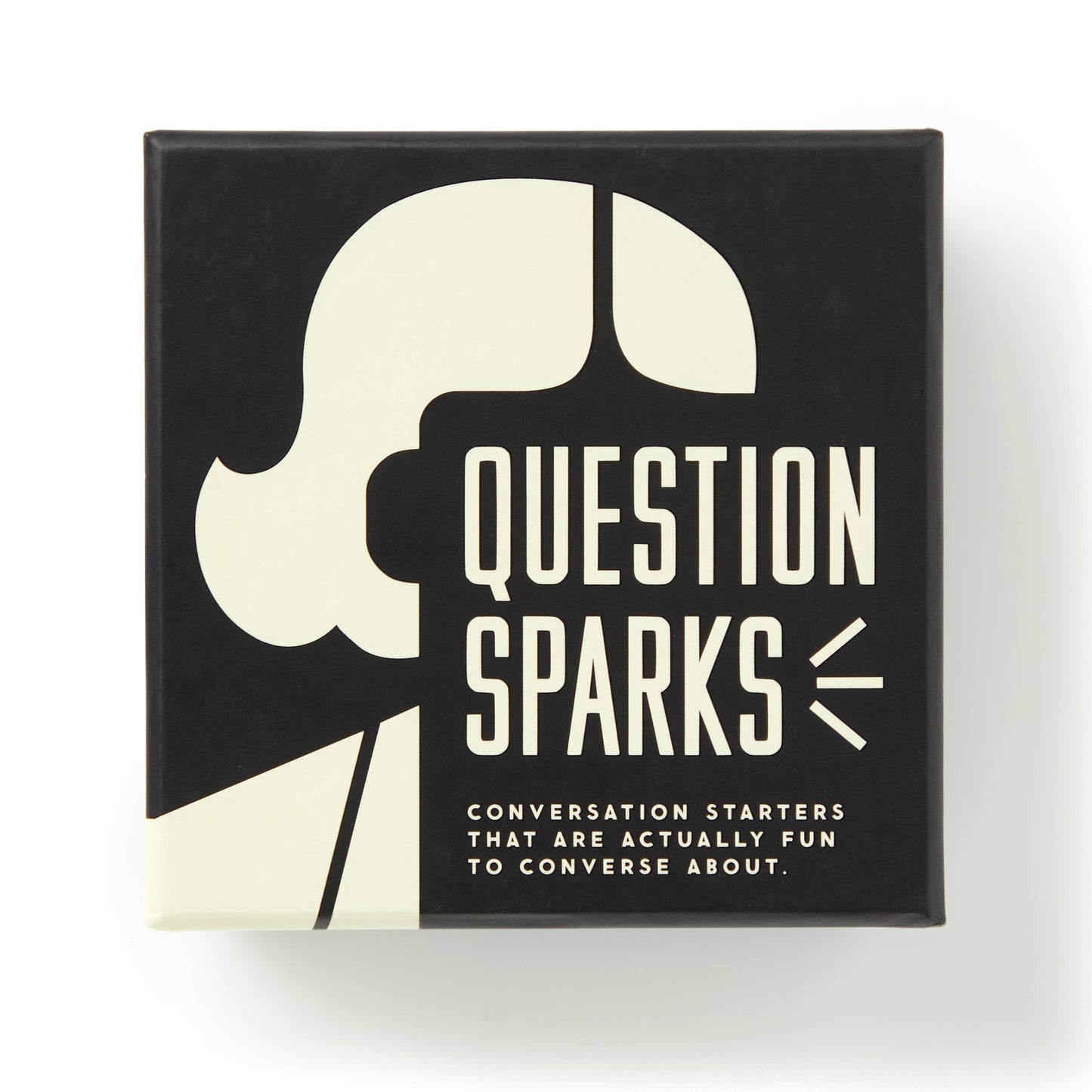 Box with 'Question Sparks' text and design on a white background