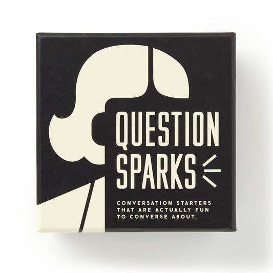 Box with 'Question Sparks' text and design on a white background