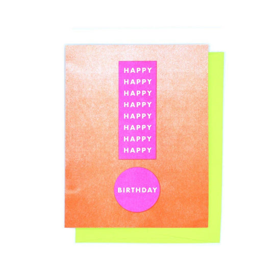 Colorful birthday card with 'Happy Birthday' text on a white background