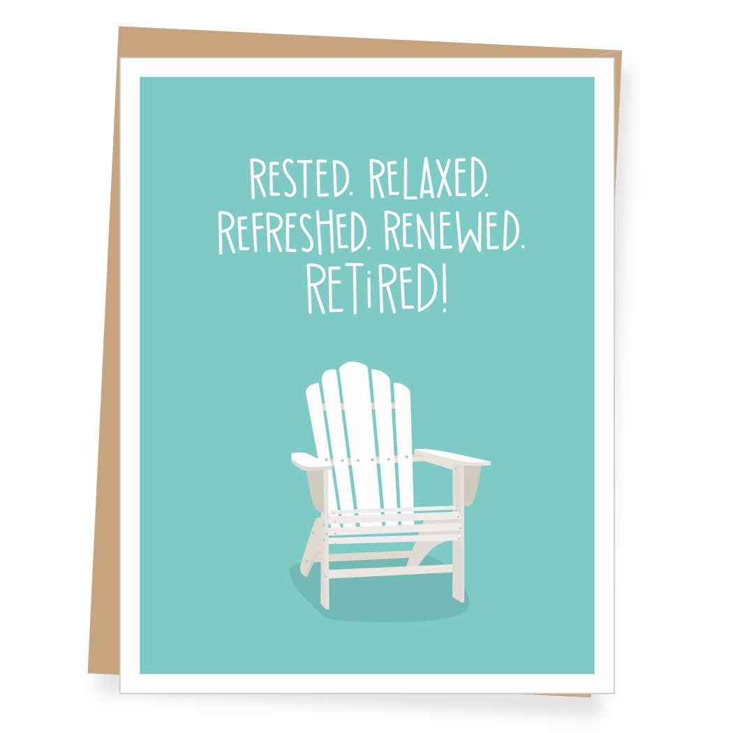 Framed print with a white chair illustration and text on a teal background