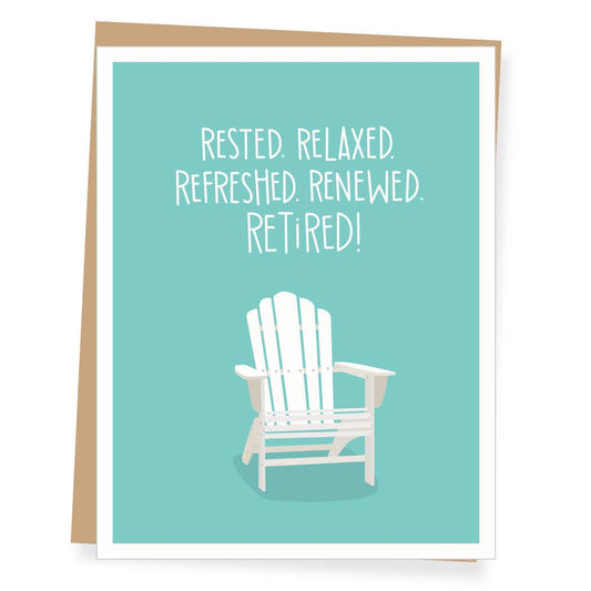 Framed print with a white chair illustration and text on a teal background
