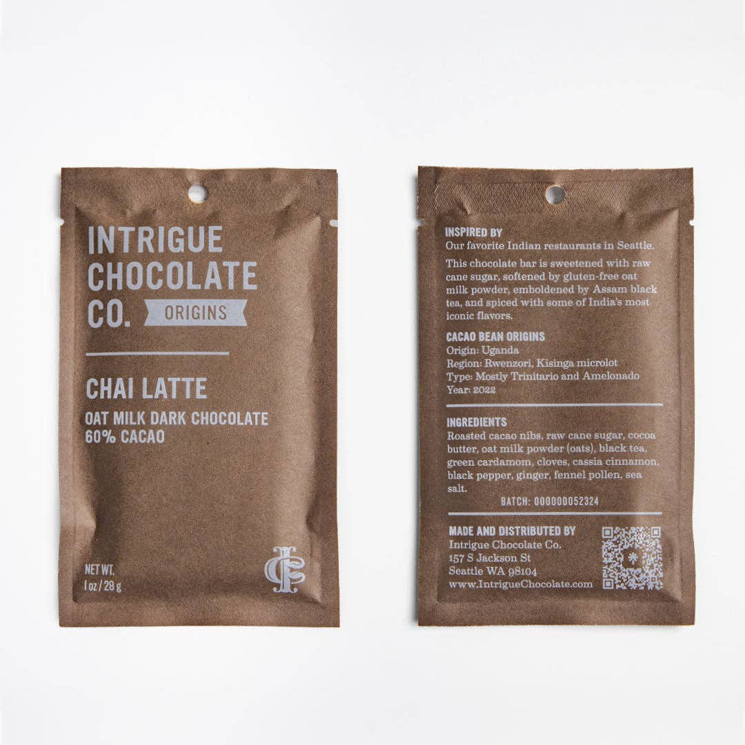 Intrigue Chocolate Co. Origins Chai Latte bar