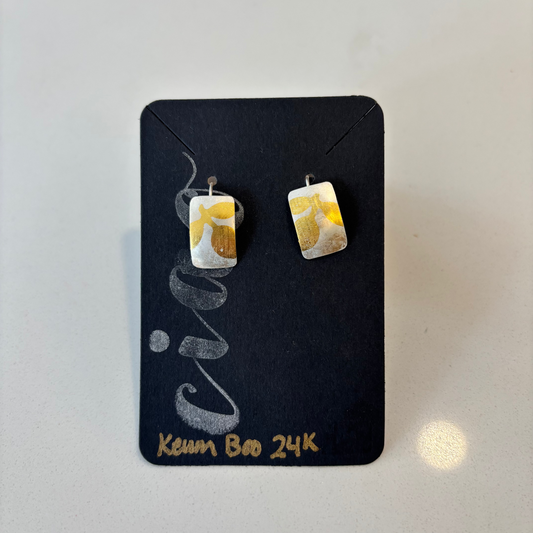 Keum-boo gold leaf earrings