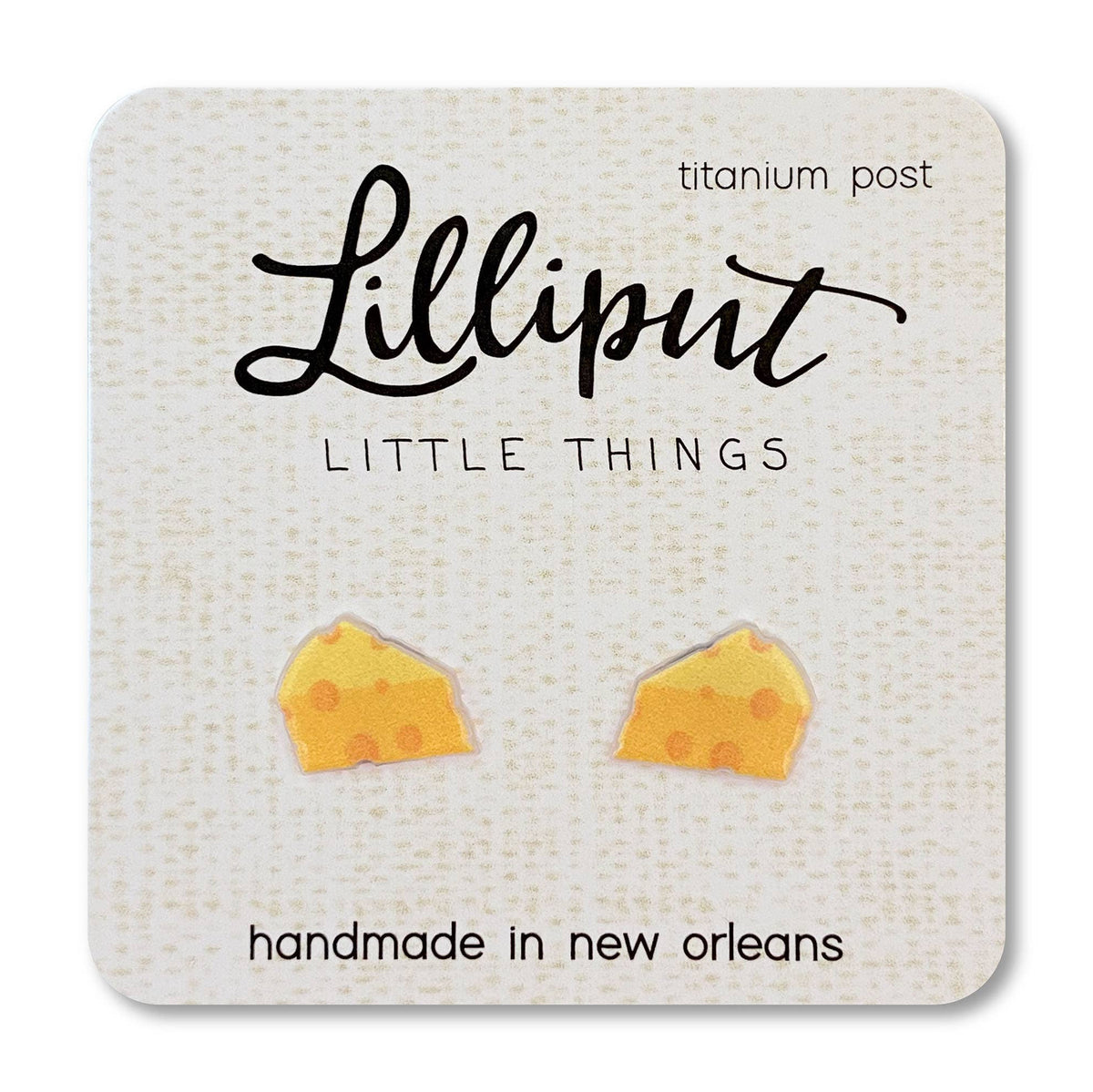Lilliput Little Things | Cheese Earrings