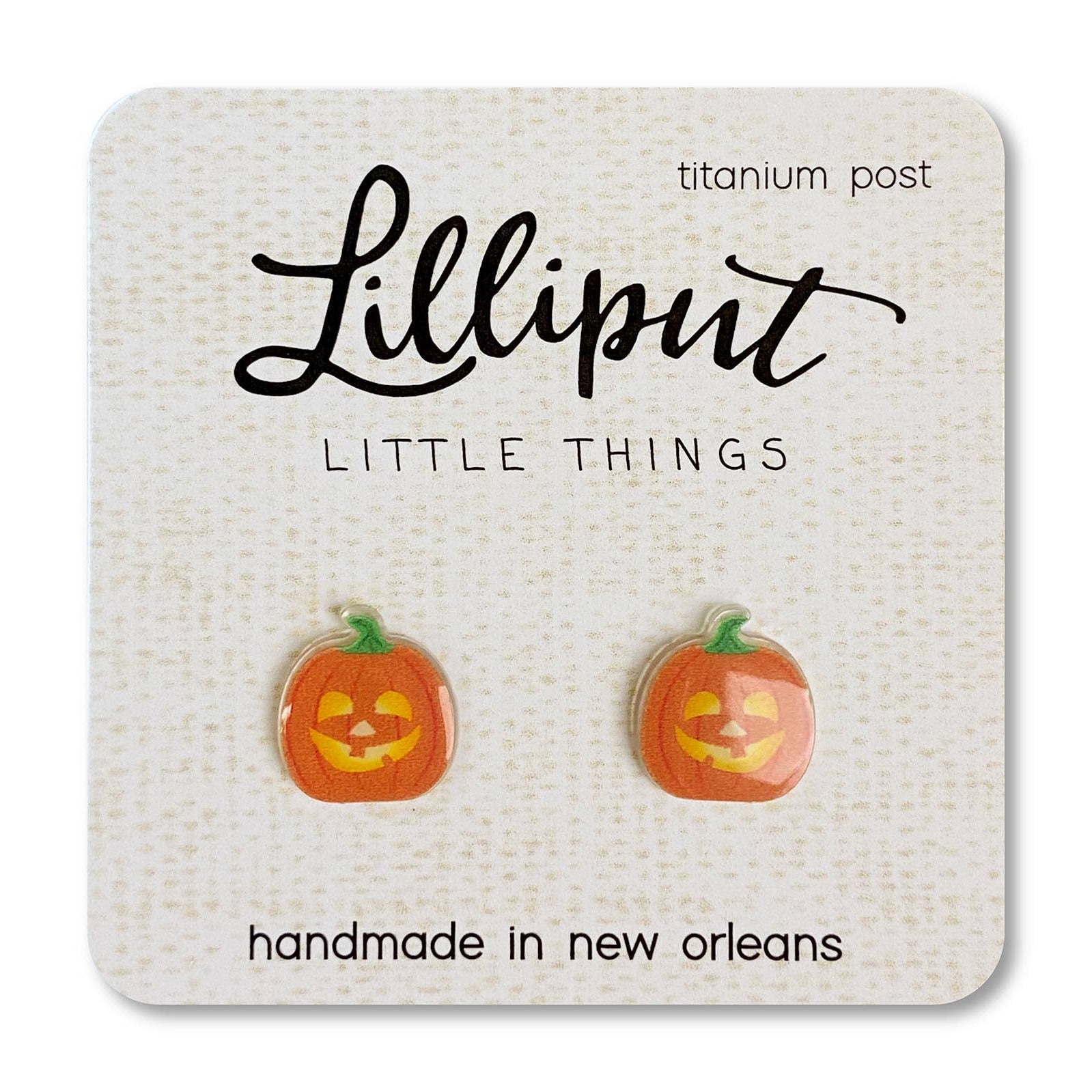 Lilliput Little Things pumpkin earrings