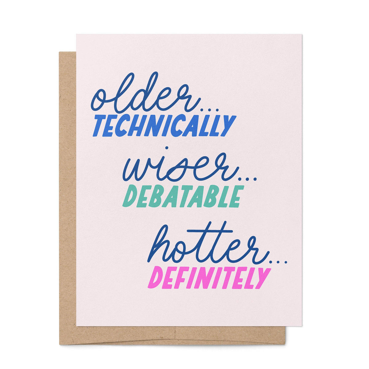 MangoIllustrated | Older Wiser Hotter Birthday Card
