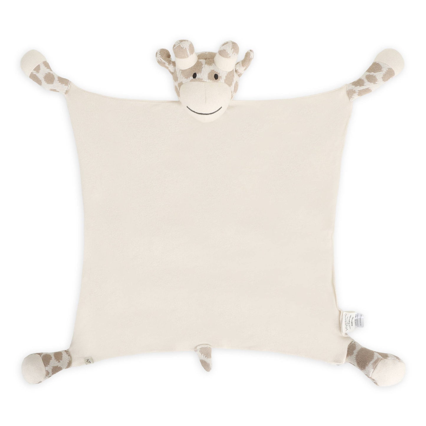 Organic Baby Lovey Security Blanket Giraffe Cuddle Cloth