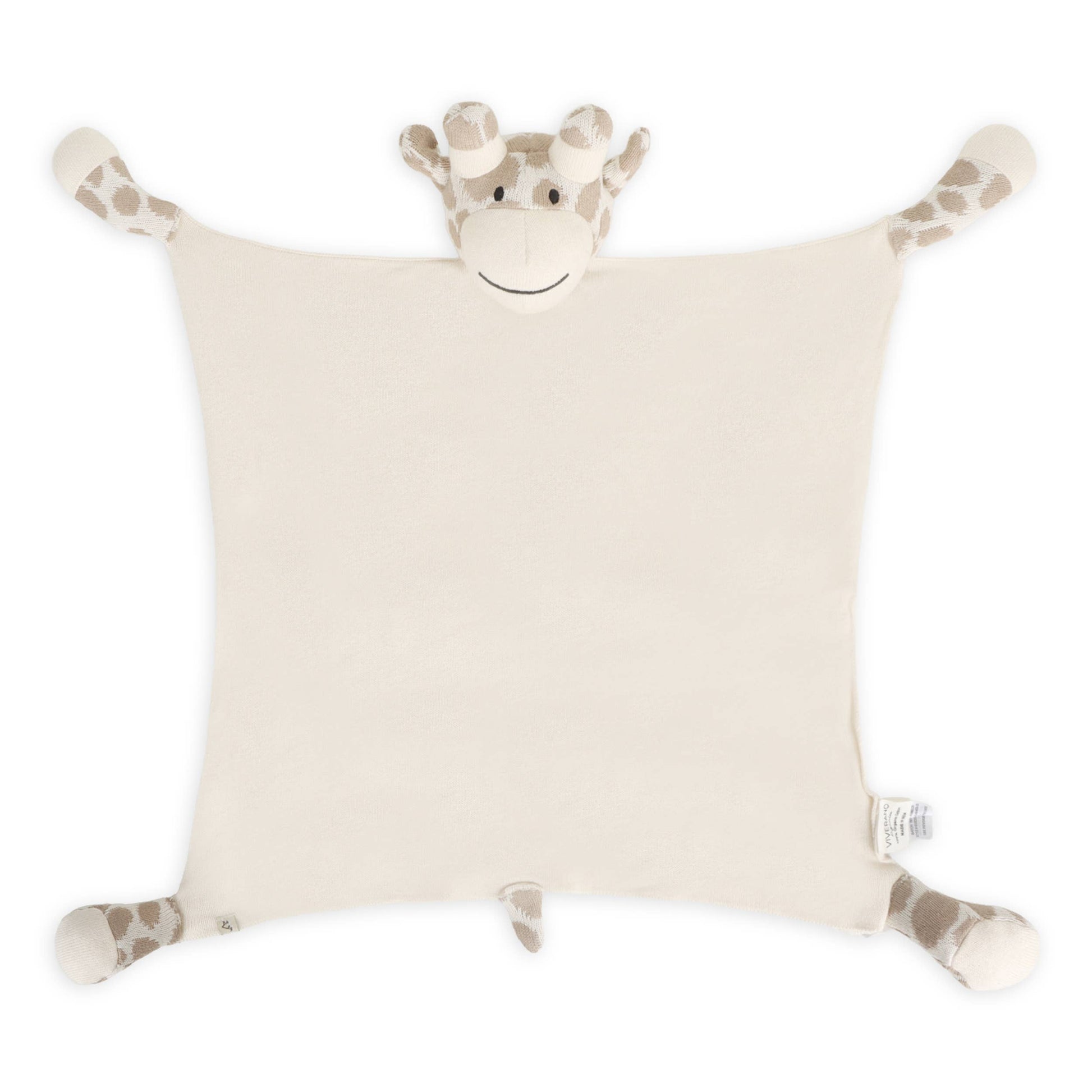 Organic Baby Lovey Security Blanket Giraffe Cuddle Cloth
