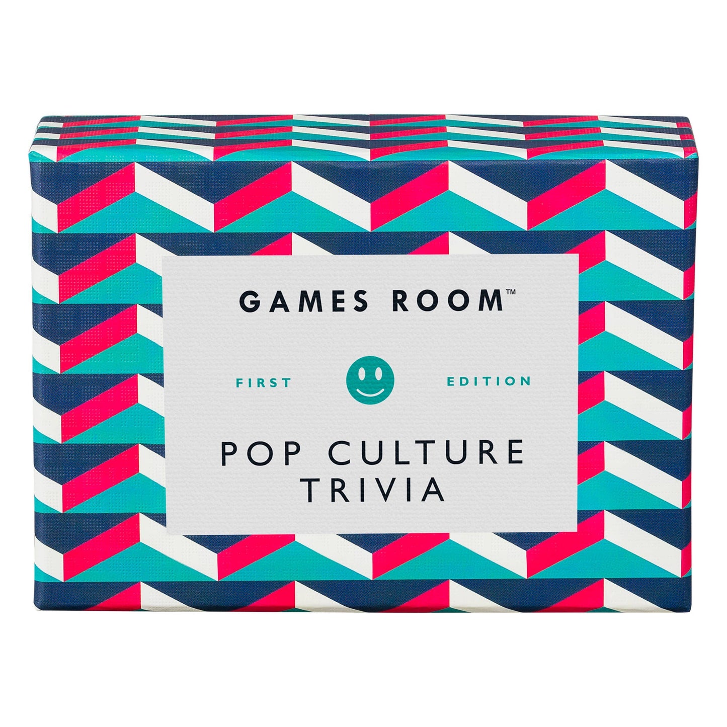 Geometric-patterned box for 'Pop Culture Trivia' game by Games Room