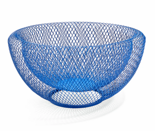 Blue Wire Mesh Bowl