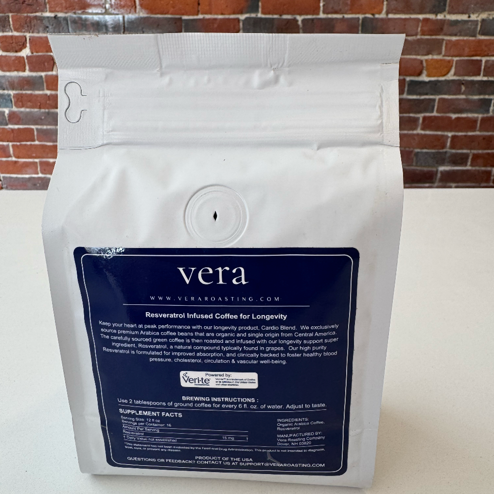 Vera Cardio Blend Medium Roast Coffee - Whole