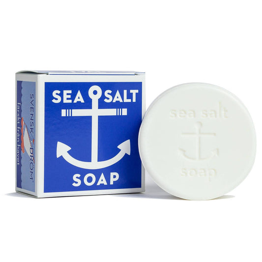 Sea Salt Soap with packaging featuring an anchor design on a white background