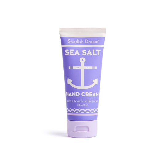 Tube of Swedish Dream Sea Salt Hand Cream on a white background