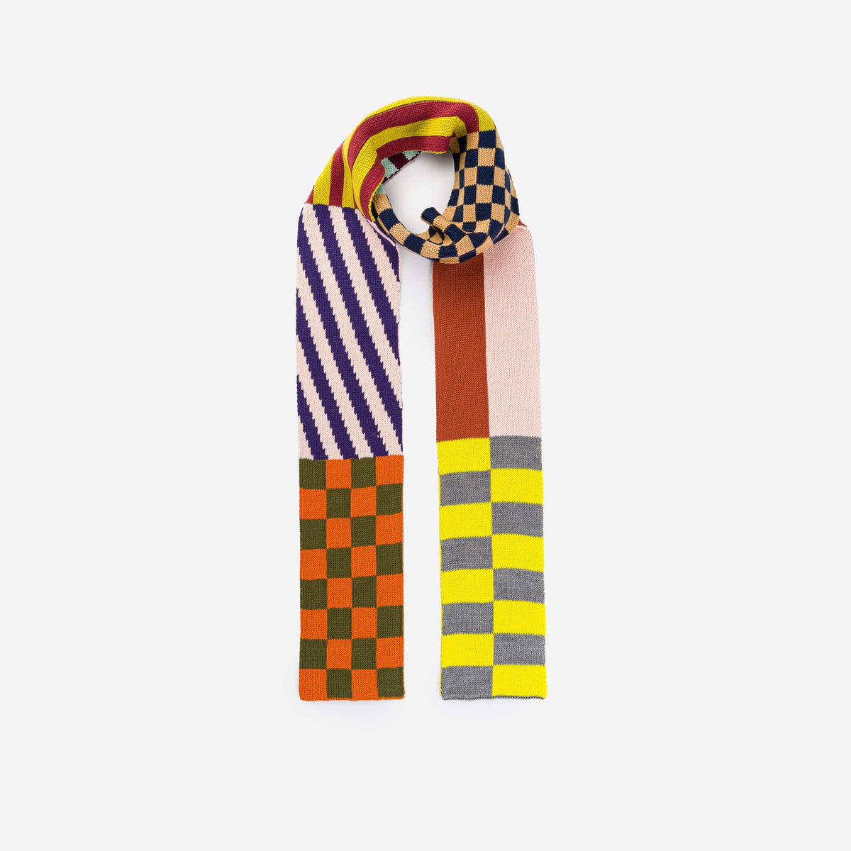Verloop | Pattern Patch Skinny Knit Scarf