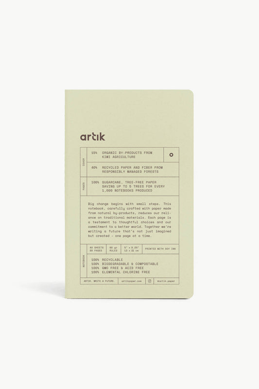 Artik Pack Of 2 Singer Sewn Notebooks | Ruled | Kiwi
