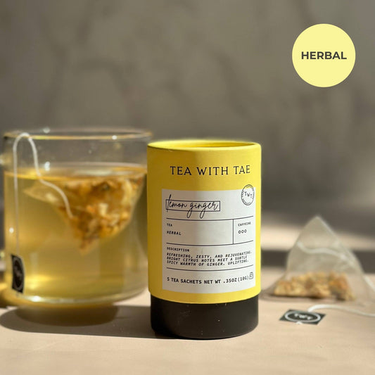 Tea With Tae | Lemon Ginger Herbal Tea Mini Tube