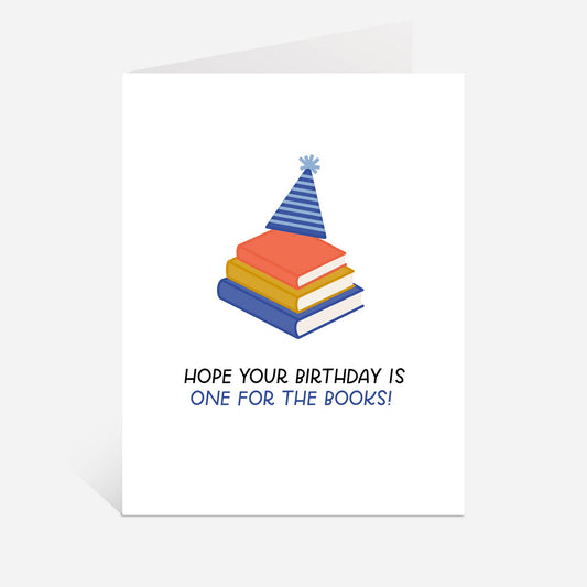 Just Follow Your Art | Birthday One For The Books Greeting Card | Book Bday Cards