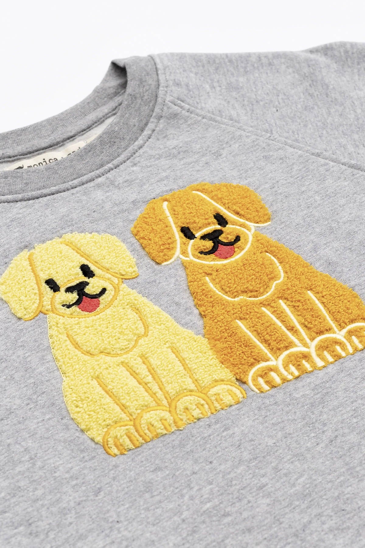 Monica + Andy | Embroidered Crewneck Sweatshirt Puppy BFFs