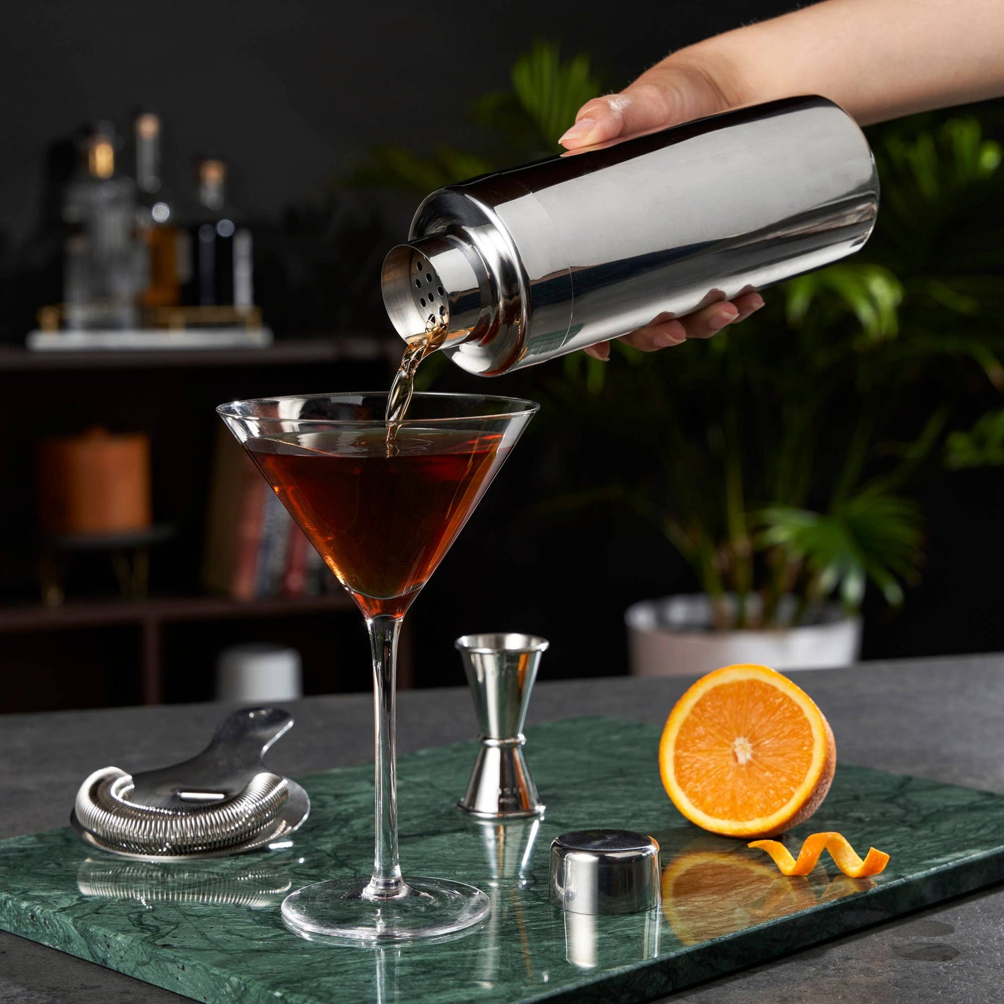 Viski | Harrison Element Polished Stainless Steel Cocktail Shaker