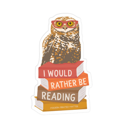 Modern Printed Matter | Rather Be Reading Sticker