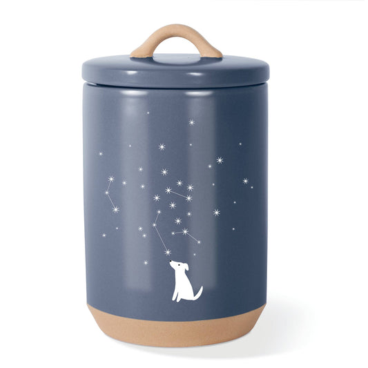 Celestial Dog Beveled Treat Jar