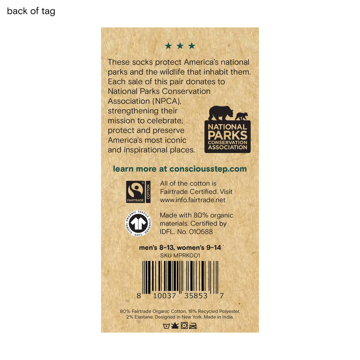 Conscious Step | Socks that Protect National Parks (Green Campers)
