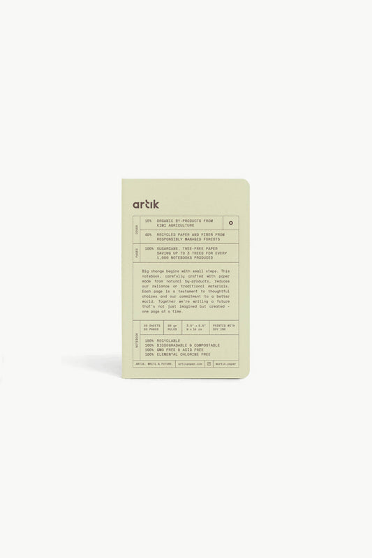 Artik Pack Of 3 Pocket Singer Sewn Notebooks | Ruled | Kiwi