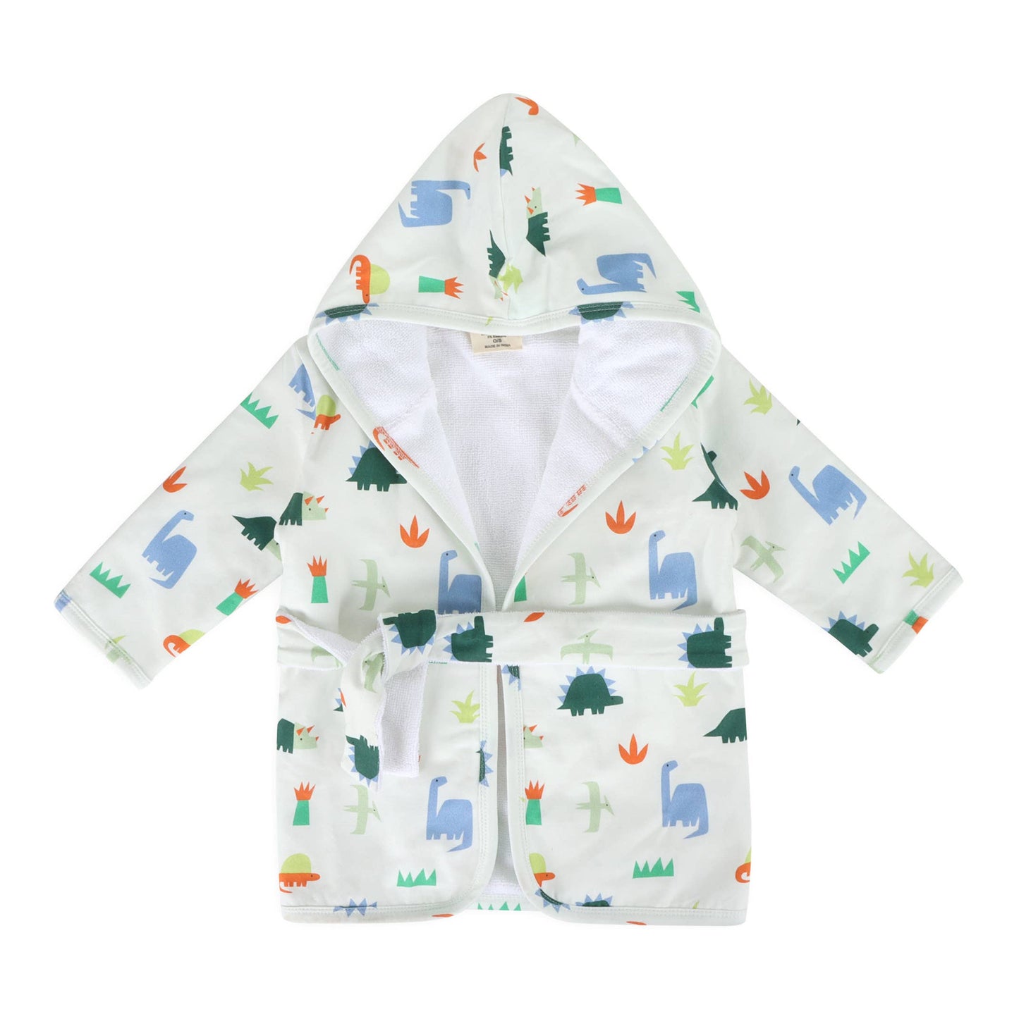 baby bathrobe with dinosaurs