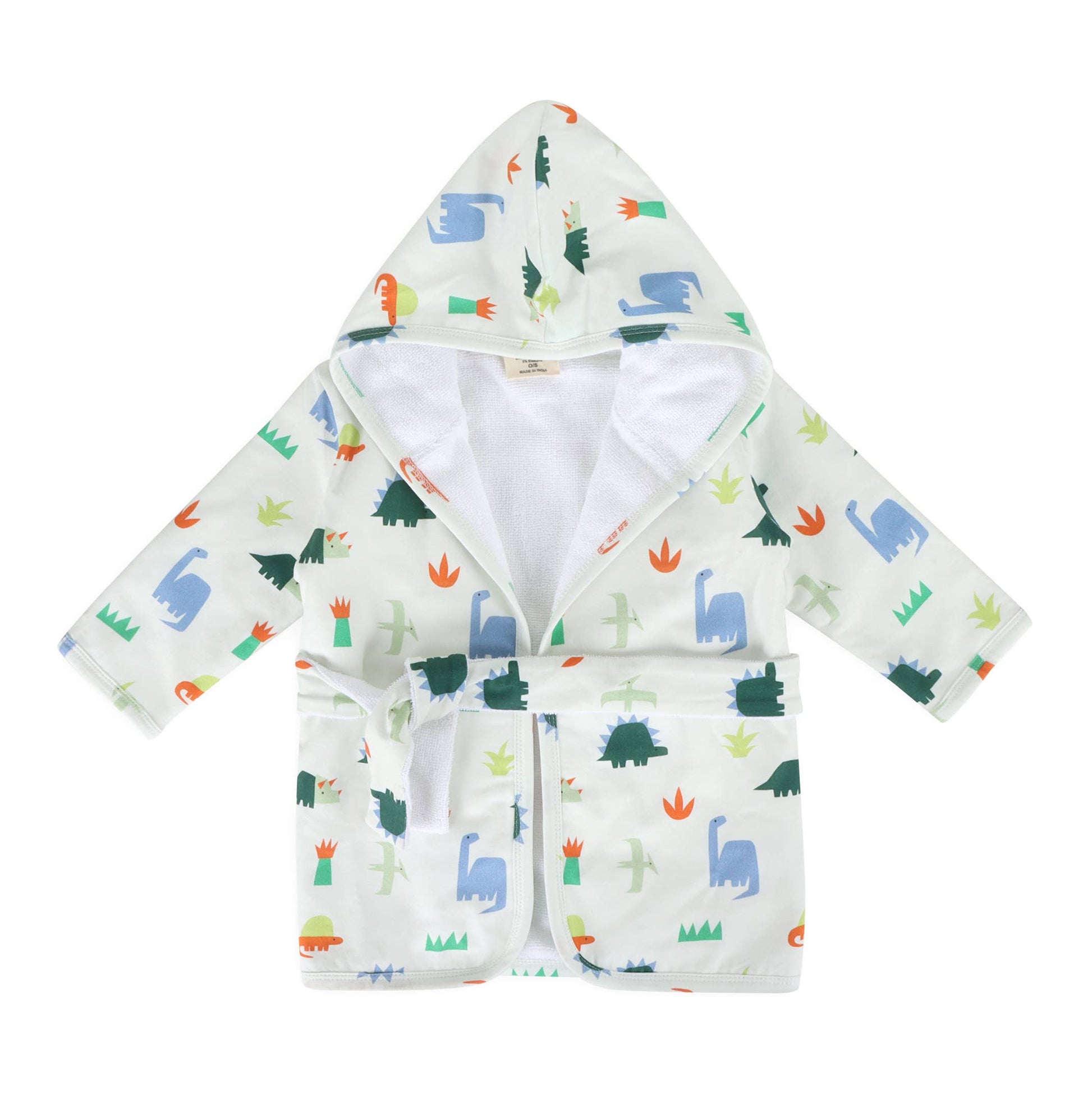 baby bathrobe with dinosaurs