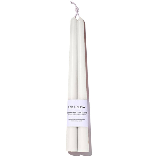 Beeswax/Soy Blend Taper Candles - Ivory