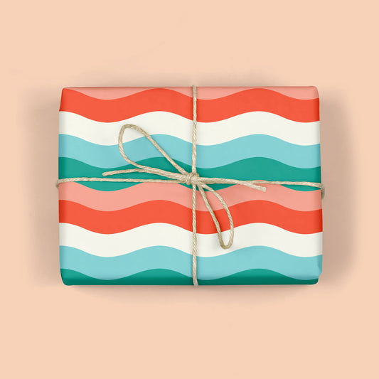 Mellowworks | RETRO HOLIDAY WAVE Gift Wrap (ROLL)