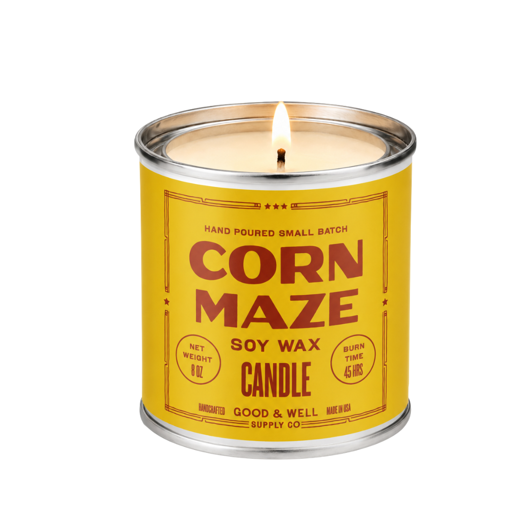 corn maze soy wax candle