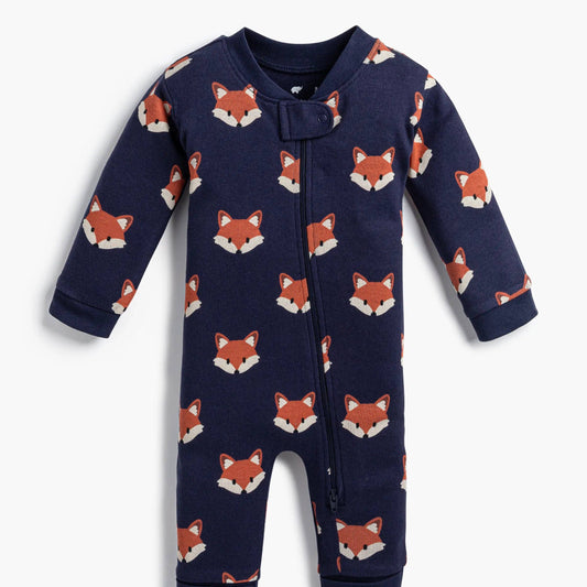 Fox Friends One-Piece Baby Pajamas
