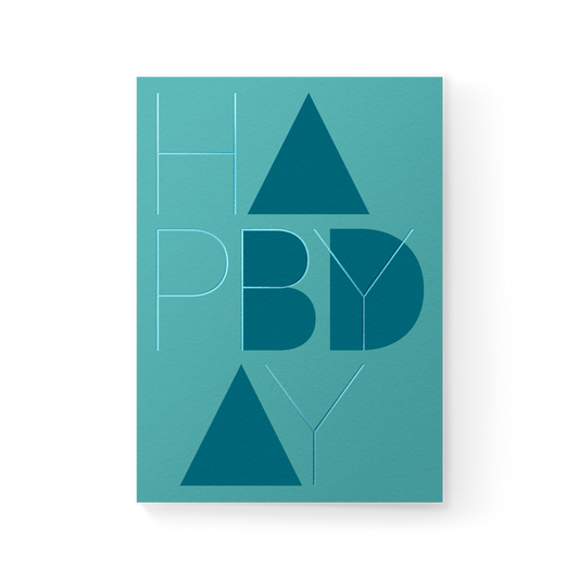 Happy Bday A6 Folded Card