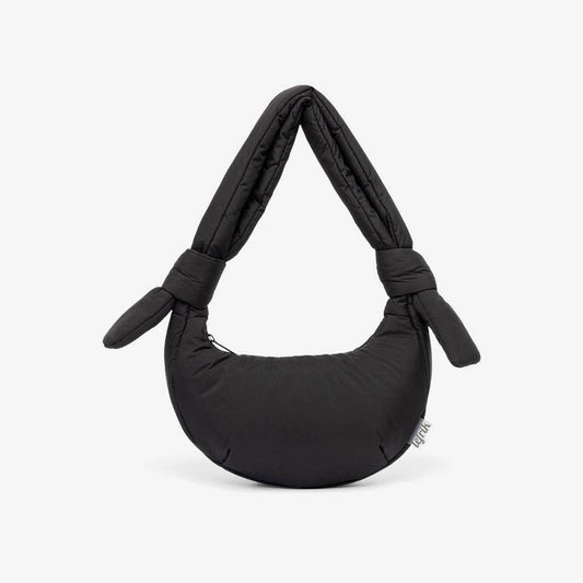 Black baby carrier sling on a white background