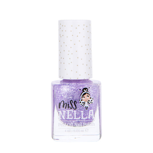 Miss Nella | Sparkly Zebra Kids Peel Off Odour Free Nail Polish