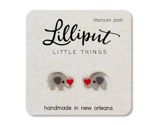 Lilliput Little Things | Elephant Heart Earrings
