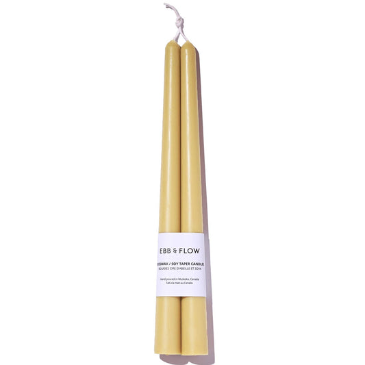 Beeswax/Soy Blend Taper Candles - Maize