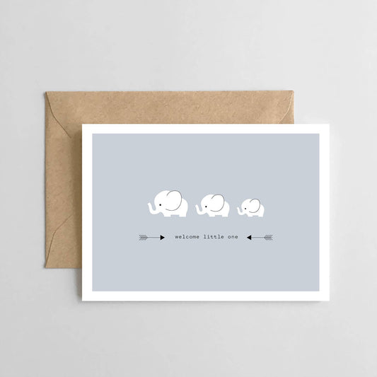 Welcome Little One - A6 Size Baby Card