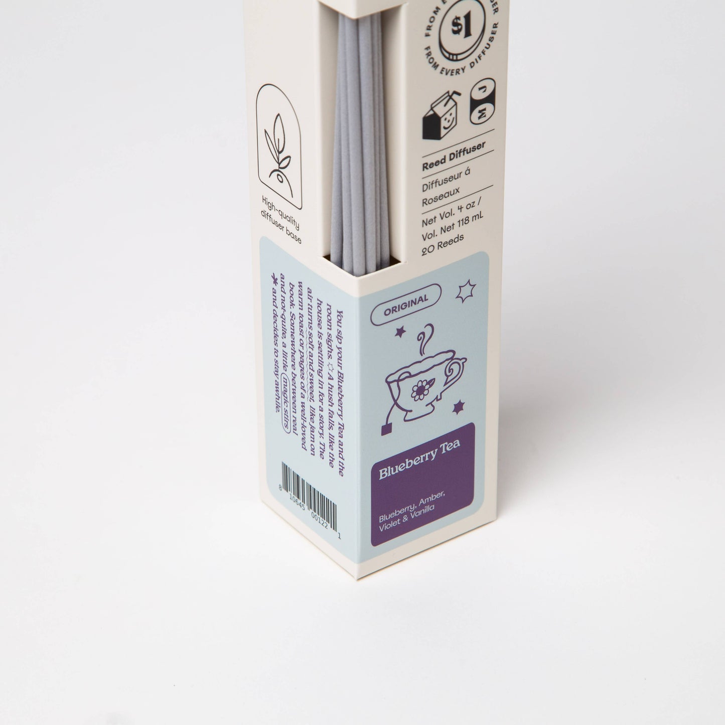 Milk Jar Candle Co | Blueberry Tea - Blueberry, Amber & Vanilla 4oz Reed Diffuser