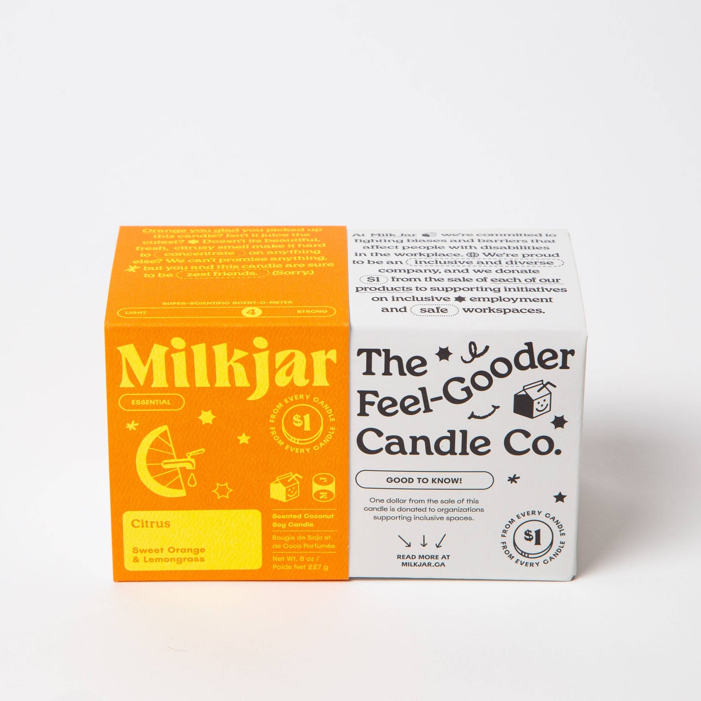Milk Jar Candle Co | Citrus - Essential Oil Coconut Soy 8oz Candle